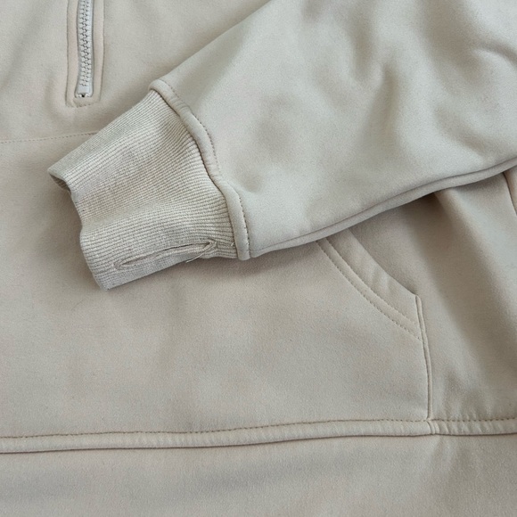 Ulu Beige cropped Hooded Sweatshirt womens size medium - Picture 2 of 4